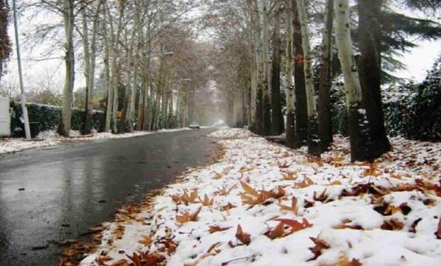 بارش پراکنده برف و باران در برخی مناطق همدان