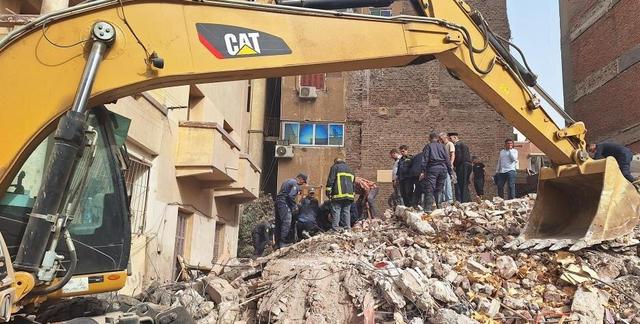 انفجار گاز در نزدیکی قاهره و ریزش ساختمان