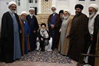 دیدار هیأت رییسه مجمع عمومی جامعه مدرسین با آیت الله شبیری زنجانی
