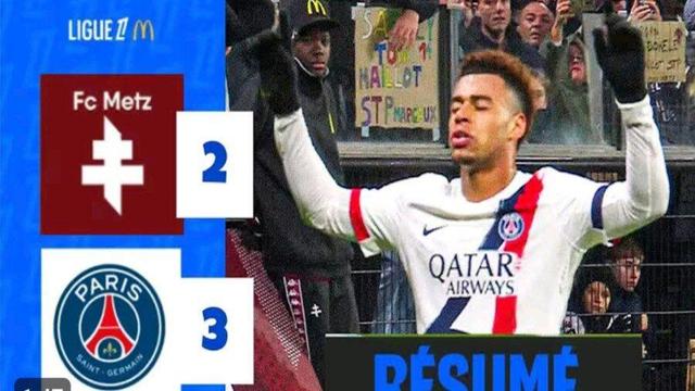 ویدیو| خلاصه بازی متز ۲ - پاری سنژرمن ۳