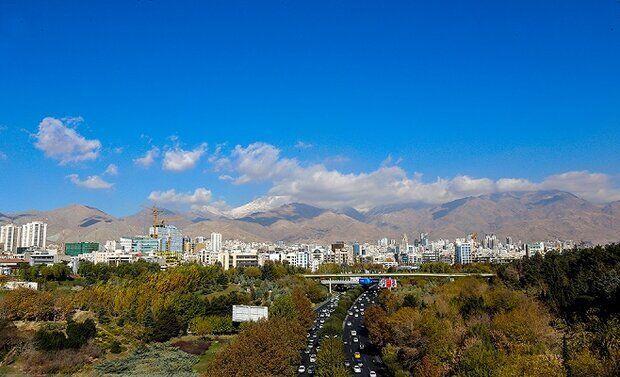 هوای تهران در وضعیت مطلوب؛ شرایط قابل قبول در ۲۳ آذرماه