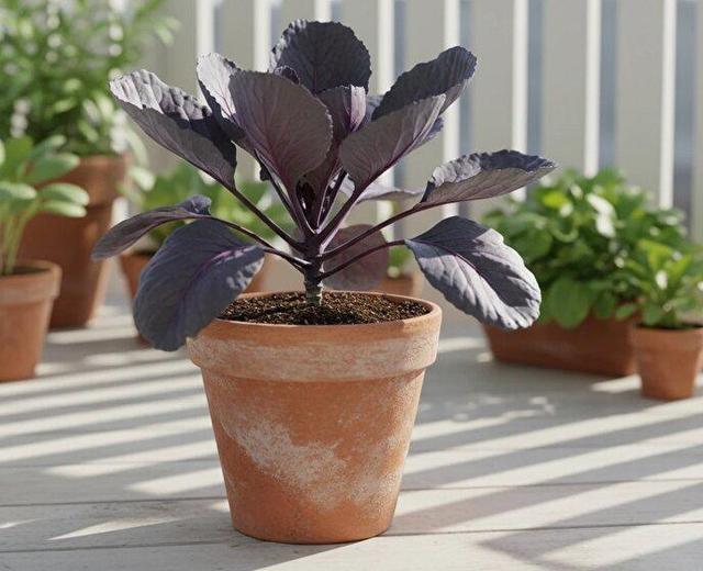 آموزش کاشت کلم قرمز در گلدان