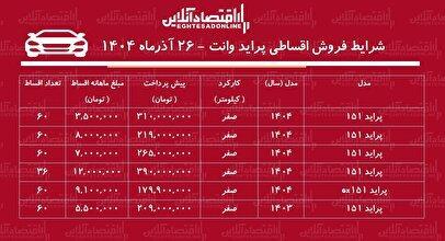 شرایط جدید فروش اقساطی پراید وانت آذر ماه ۱۴۰۴ / با ۳ میلیون تومان پراید وانت بخرید+ جدول