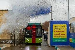 آیین رونمایی از نخستین ناوگان اتوبوسهای برقی در اصفهان