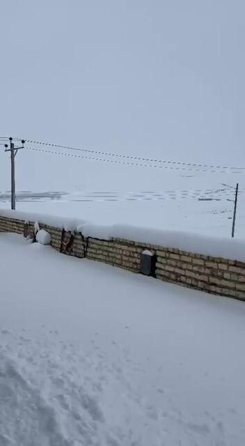 بارش سنگین برف در روستاهای کاشان