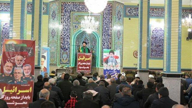 گزارش تصویری از صف آرایی‌ها هریسی‌ها در صف نماز جمعه