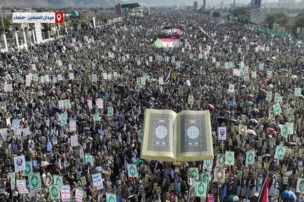 عکس/ راهپیمایی مردم یمن در حمایت از غزه و محکومیت هتک حرمت قرآن کریم