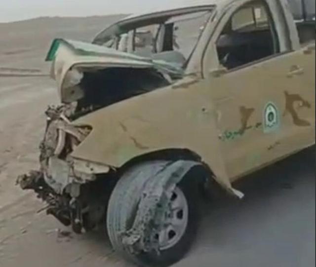 اولین ویدیو از صحنه تصادف ۲ مرزبان در سیستان و بلوچستان
