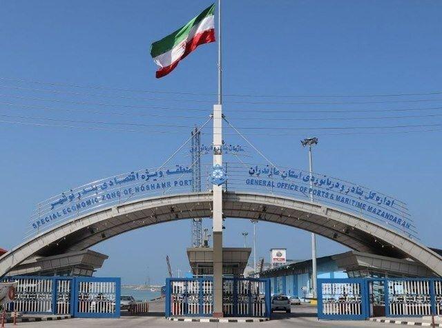 نمایی از عملیات بندری در نوشهر