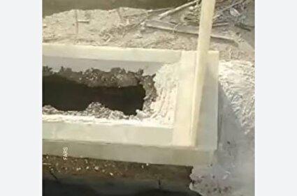 ببینید/ تخریب قبرستان لافت قشم پس از بارندگی‌های اخیر