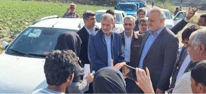 بازدید احمد مرادی از مزارع خسارتدیده بخش شمیل