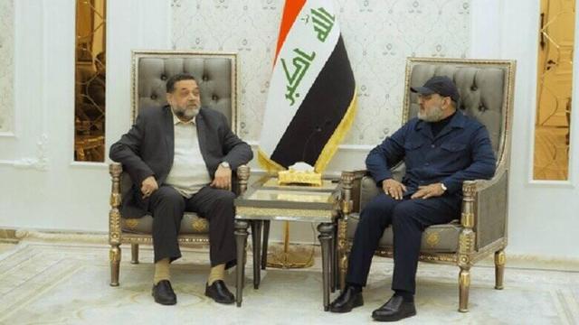 دیدار دبیرکل گردان‌های سیدالشهدای عراق با رهبران حماس