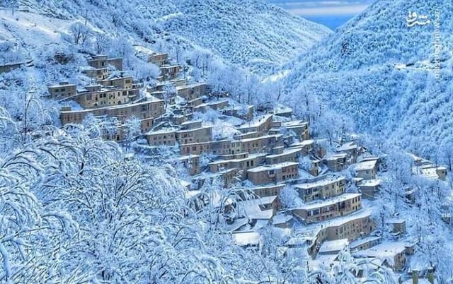 عکس/ ماسوله برفی