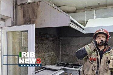 مهار آتش در آشپزخانه یکی از بازار‌های کیش