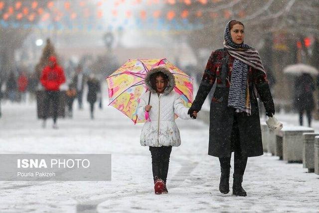 بارش پراکنده برف در همدان/ کاهش محسوس دما