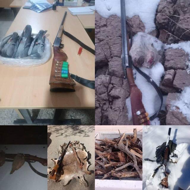 کشف و ضبط ۶ قبضه سلاح و ۱۰ تخلفات زیست محیطی طی ۹ ماهه امسال در بویراحمد