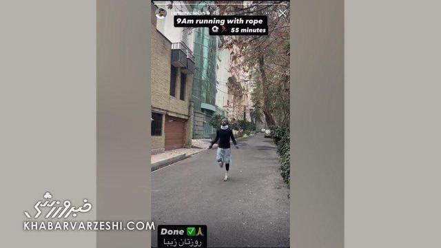 ویدیو| رضاییان در خیابان؛ ادامه سریال تمرینات رامین!