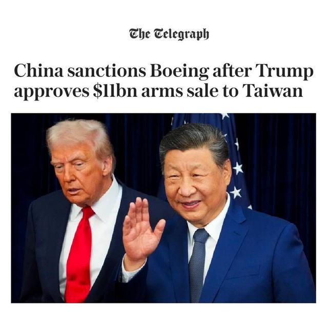 چین پس از اقدام آمریکا در تصویب فروش ۱۱ میلیارد دلار اسلحه به تایوان، بوئینگ را تحریم کرد