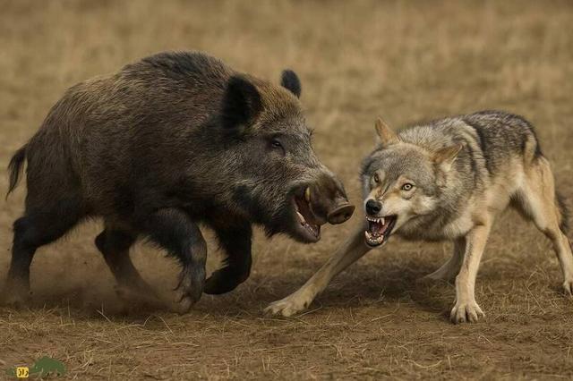 فیلم/ شکار گراز توسط گرگ‌ها در ارتفاعات مازندران