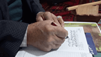 کتابت قرآن بدست پیر مرد ابهری