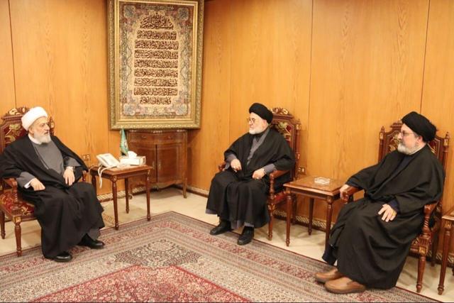 استقبال شیخ الخطیب با هیئتی از حزب الله لبنان
