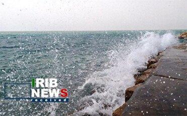 مواج بودن مناطق دریایی جنوب کشور با وزش باد‌های شدید