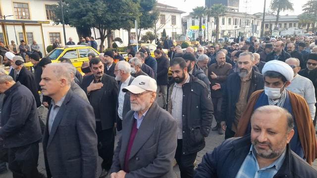 راهپیمایی مردم رودسر در سالروز حماسه ۹ دی