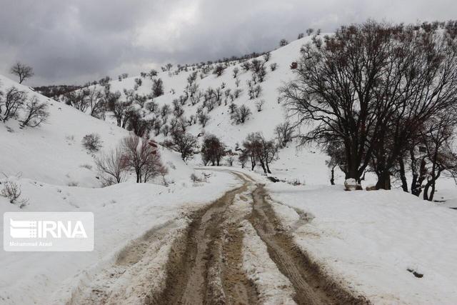 بارش برف محور یاسوج- سادات به دهدشت را بست