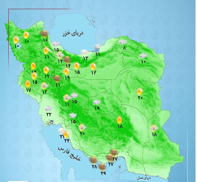 وضعیت آب و هوا امروز چهارشنبه 10 دی 1404 + وضعیت استانها