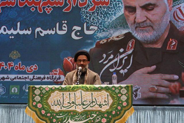 طاهری: امروز کشور به مکتب حاج قاسم برای مقابله با دشمن نیاز دارد