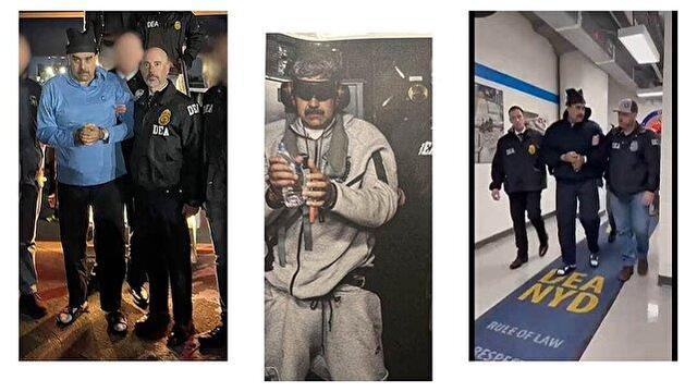 چرا لباس مادورو بعد از دستگیری تغییر می کند؟ / کاپشن و شلوار «نایک» مادورو چند؟ / مادورو چرا دمپایی پوشیده؟