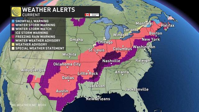کابوس آمریکا را فراگرفت؛ طوفان برفی ۱۴۰ میلیون نفر را تهدید می‌کند