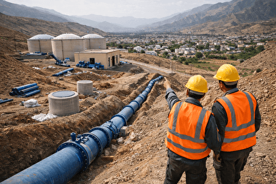 پیشرفت ۹۰ درصدی پروژه تأمین آب شرب شهر رابر
