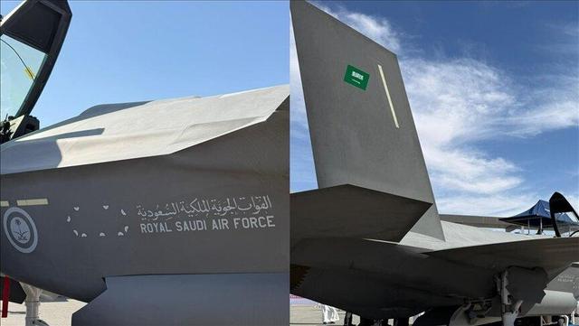 نمایش جنگنده اف-۳۵ آمریکایی با هویت عربستانی در نمایشگاه دفاعی ریاض