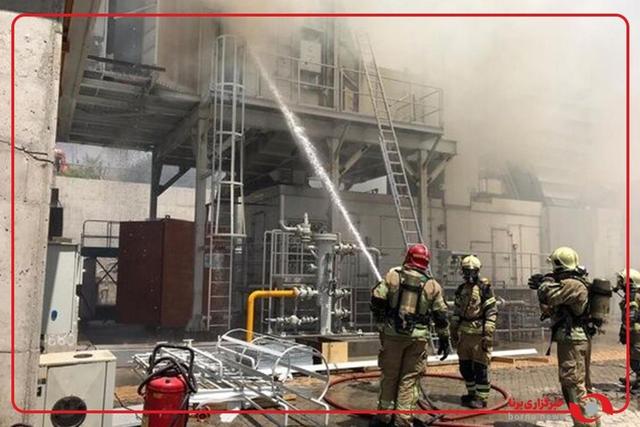 آتش‌سوزی در نیروگاه برق آلستوم ستارخان تهران
