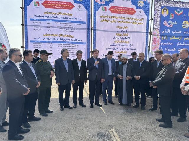 ۱۰ پروژه راهداری تنگستان آغاز و افتتاح شد