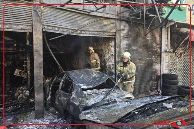 آتش در مغازه مکانیکی یک قربانی گرفت