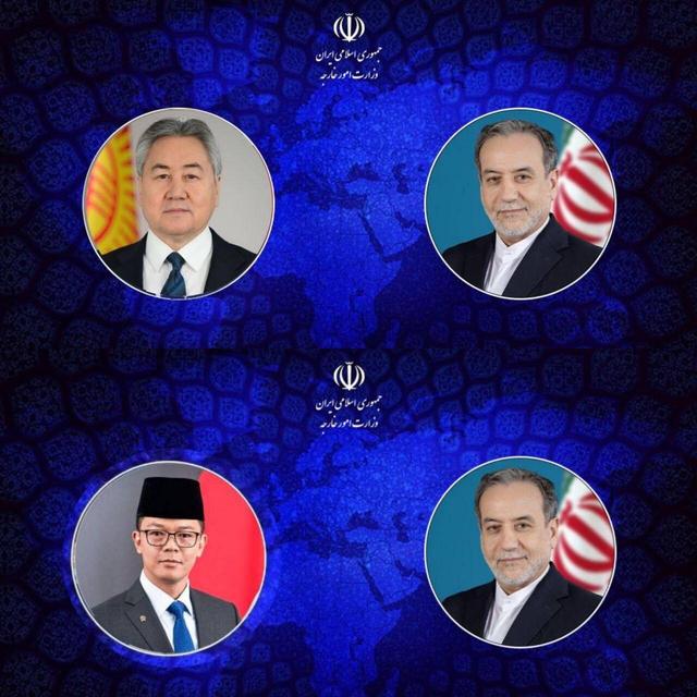 تبریک وزرای خارجه اندونزی و قرقیزستان به عراقچی