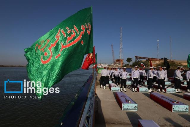 پیکر مطهر ۸۵ شهید دوران دفاع مقدس از مرز آبی اروندرود وارد کشور شد