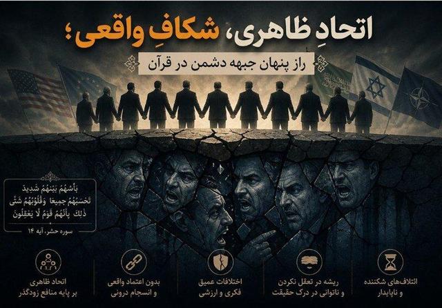 اتحادِ ظاهری، شکافِ واقعی؛ راز پنهان جبهه‌ی دشمن در قرآن