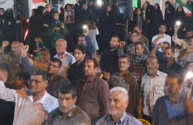 اجتماع باشکوه مردم آبدان در دفاع از انقلاب