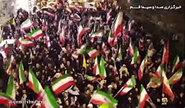 خروش اقیانوس مردمی سنگربانان خیابان استان قم
