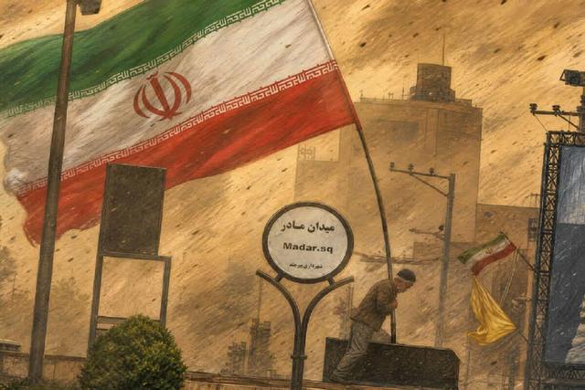 فیلم| ایستاده در طوفان؛ این پرچم زمین نمی‌ماند
