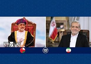 قدردانی پزشکیان از تلاش‌های دیپلماتیک عمان در مسیر ثبات منطقه/سلطان عمان: مسقط از هیچ تلاشی برای تقویت ثبات منطقه و همبستگی اسلامی فروگذار نخواهد کرد