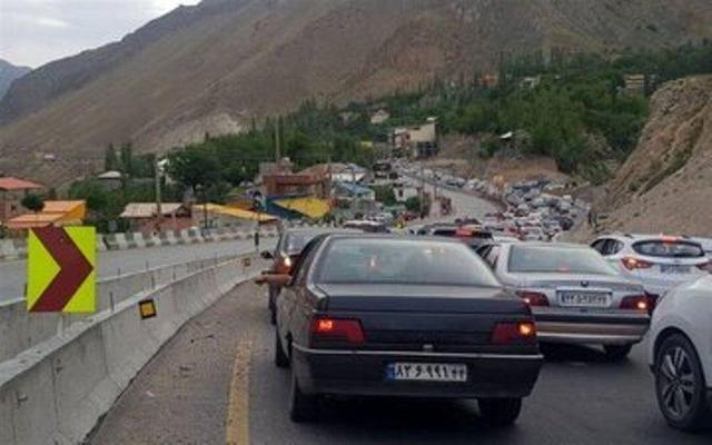 ترافیک سنگین در آزادراه تهران - شمال