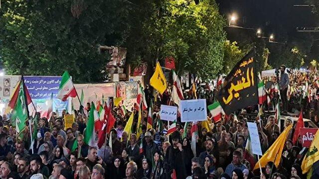  مردم ارومیه در نود و چهارمین شب اقتدار بار دیگر رنگ حماسه به خیابانها بخشیدند+تصاویر