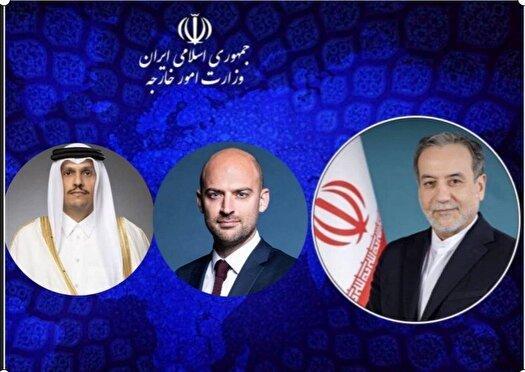 تماس‌های تلفنی وزیر  امور خارجه با همتایان فرانسوی و قطری
