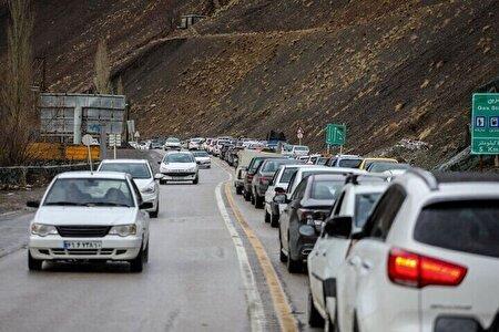 ترافیک سنگین در محور‌های چالوس و هراز