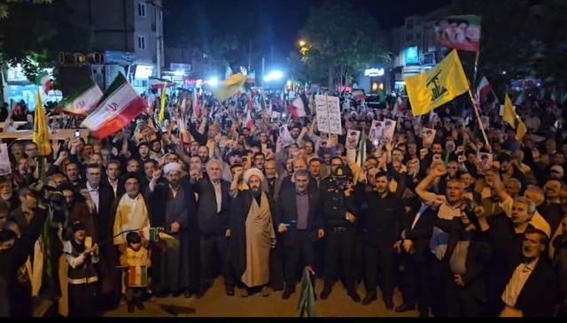 مردم خوی در واکنش به حمله موشکی سپاه؛ «نیروهای نظامی تشکر تشکر»