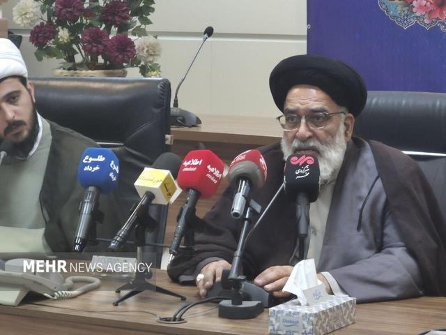 تجدید بیعت کفن‌پوشان ورامین در میدان فلسطین تهران با رهبر انقلاب
